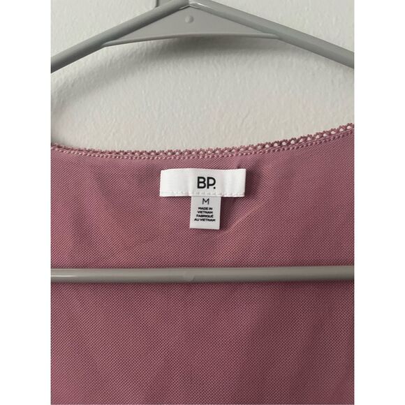 BP from Nordstrom Medium Cropped Long Sleeve Sheer Faux Wrap Blouse NEW - Picture 2 of 6